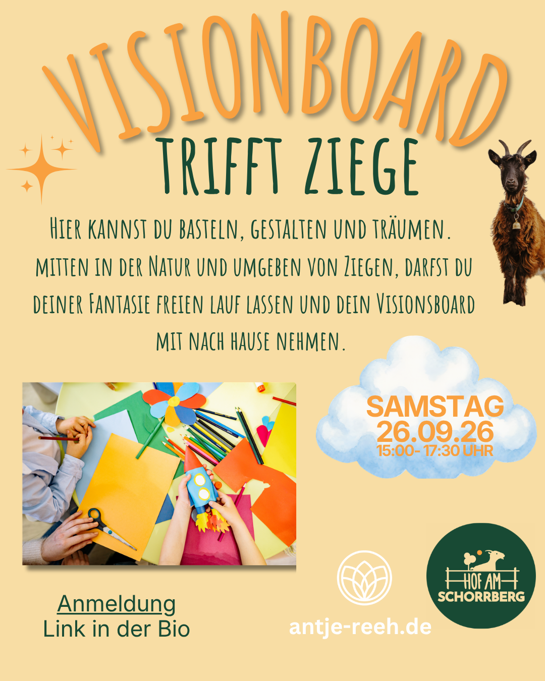 Visionboard-Workshop, vergangene Veranstaltung auf dem Hof am Schorrberg